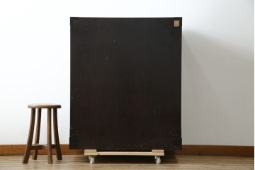 中古　美品　仙台民芸箪笥(仙台箪笥)　金具装飾が映える漆塗りの衣装箪笥　定価約50万円相当　(R-084956)