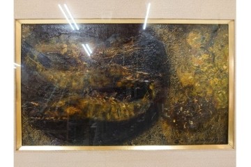 真作　1959年宮本三郎作　M6号　「えび」　外箱付き　(R-084957)