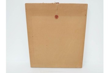 真作　直筆サイン入り　1876～1958年モーリス・ド・ヴラマンク作　リトグラフ　「風景」　外箱付き　(R-084959)