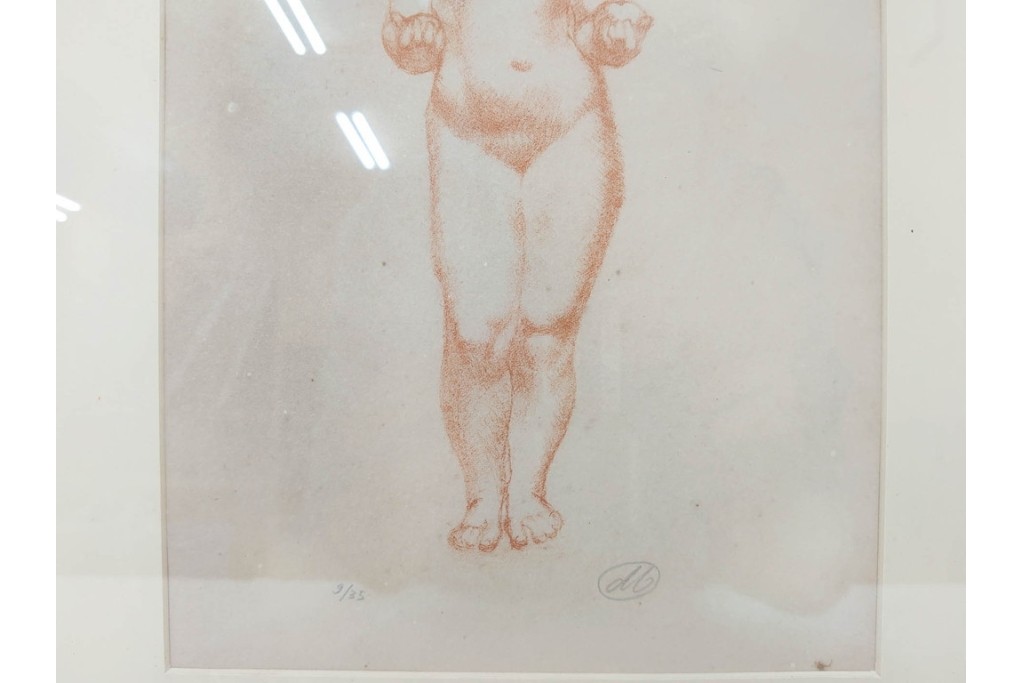 真作　サイン入り　アリスティド・マイヨール　9/35　裸婦のリトグラフ　外箱付き　(R-084960)