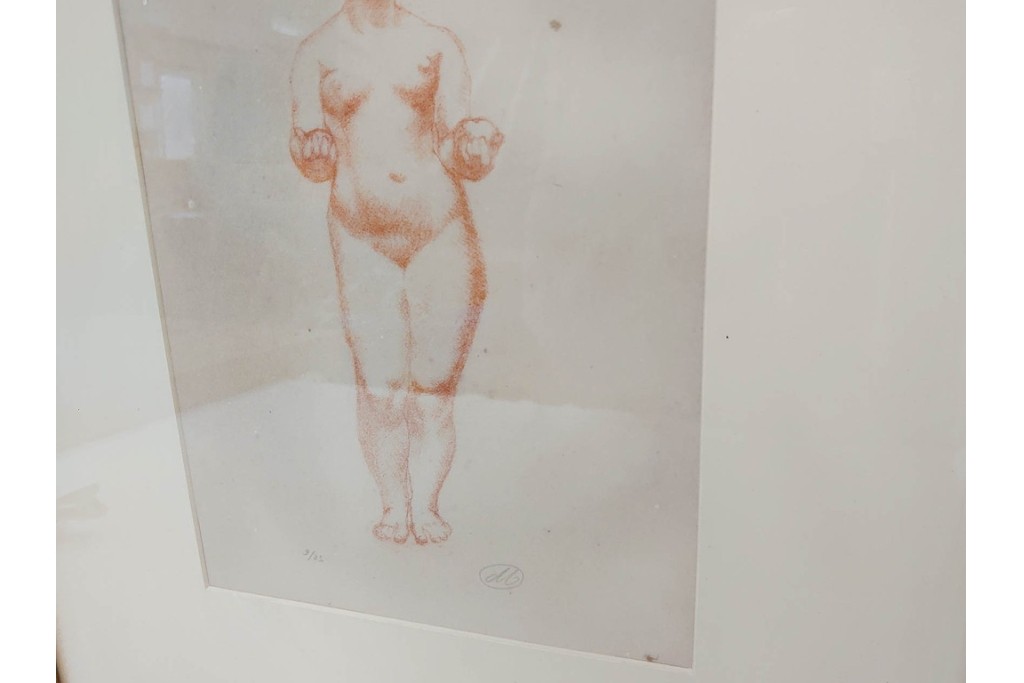真作　サイン入り　アリスティド・マイヨール　9/35　裸婦のリトグラフ　外箱付き　(R-084960)