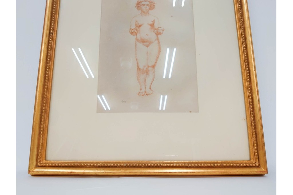 真作　サイン入り　アリスティド・マイヨール　9/35　裸婦のリトグラフ　外箱付き　(R-084960)