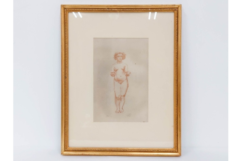 真作　サイン入り　アリスティド・マイヨール　9/35　裸婦のリトグラフ　外箱付き　(R-084960)