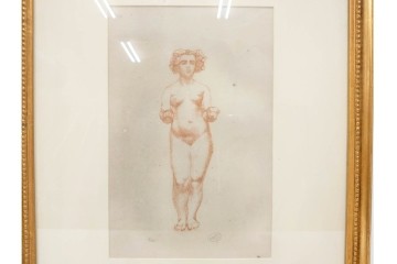 真作　サイン入り　アリスティド・マイヨール　9/35　裸婦のリトグラフ　外箱付き　(R-084960)