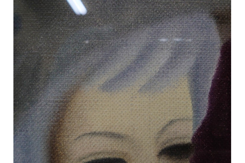 真作　サイン入り　東郷青児の内弟子 久下塚青蘭(東郷青蘭)　SMサイズ　女性像の油彩絵画　(R-084961)