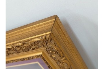 真作　サイン入り　東郷青児の内弟子 久下塚青蘭(東郷青蘭)　SMサイズ　女性像の油彩絵画　(R-084961)