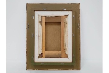 真作　サイン入り　東郷青児の内弟子 久下塚青蘭(東郷青蘭)　SMサイズ　女性像の油彩絵画　(R-084961)