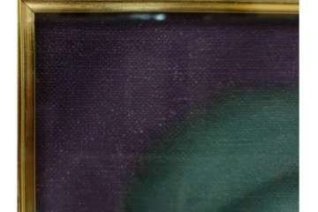 真作　サイン入り　東郷青児の内弟子 久下塚青蘭(東郷青蘭)　SMサイズ　女性像の油彩絵画　(R-084961)