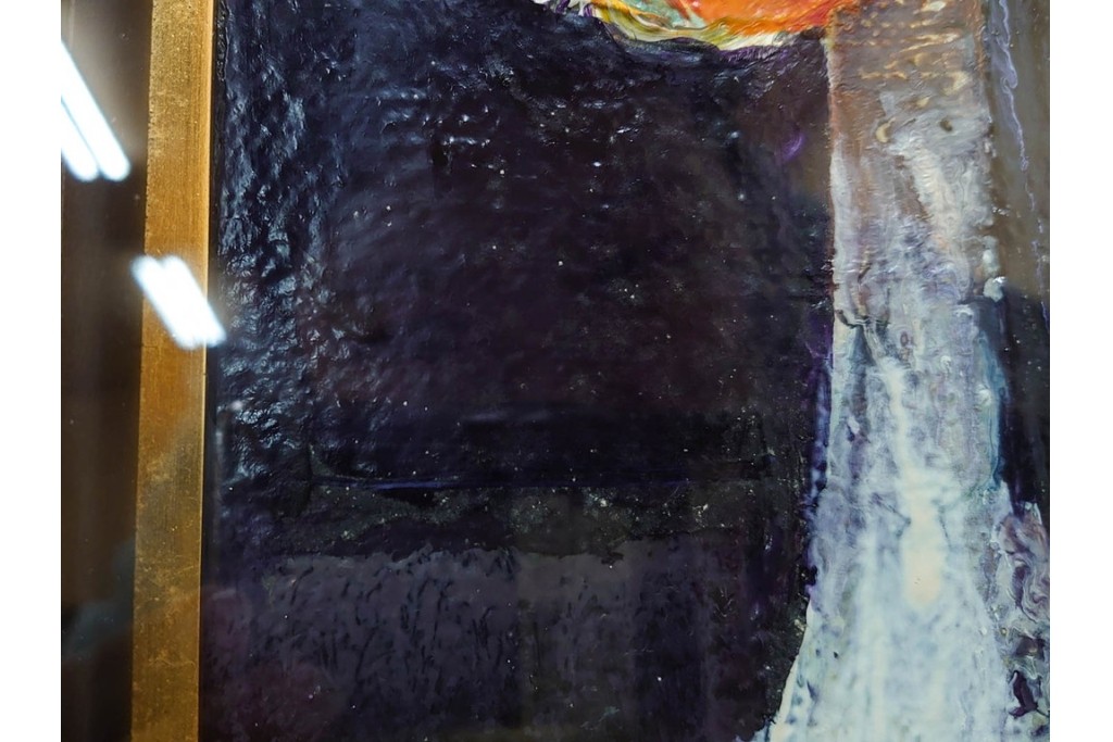 真作　杉山吉伸　SMサイズ　「ポピー」　油彩絵画　(R-084962)