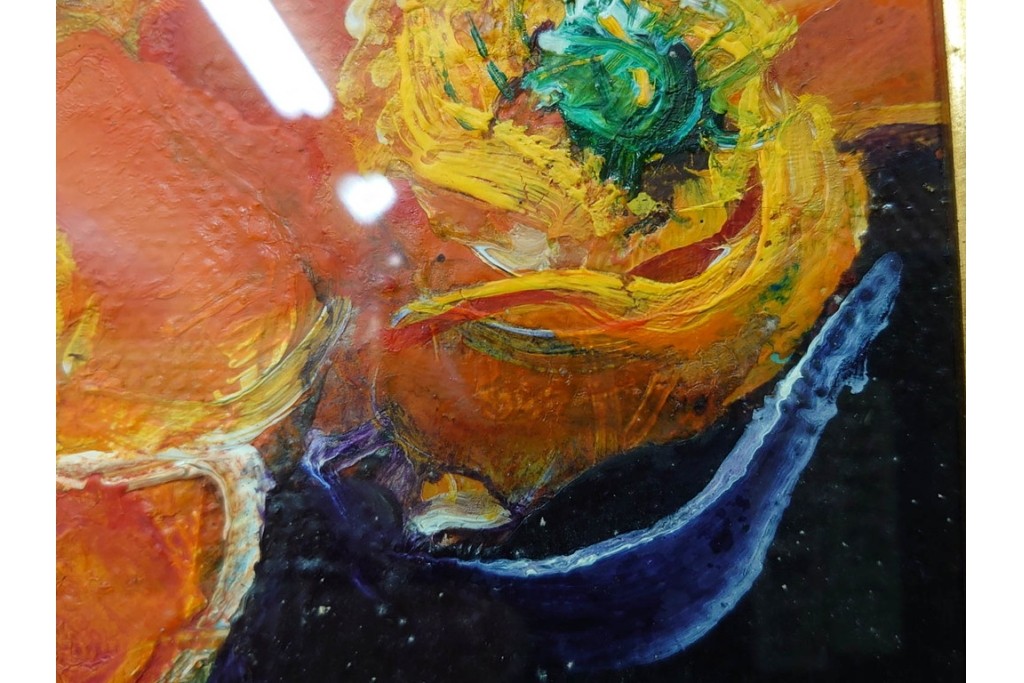 真作　杉山吉伸　SMサイズ　「ポピー」　油彩絵画　(R-084962)