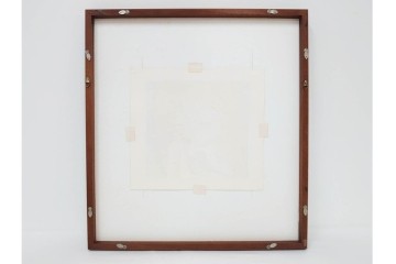 真作　サイン入り　1986年池田修三作　「あかいとり」　木版画　(R-084963)