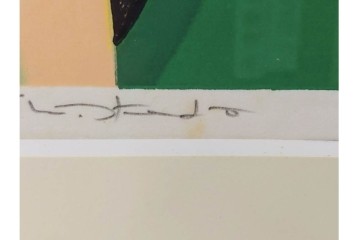 真作　サイン入り　1986年池田修三作　「あかいとり」　木版画　(R-084963)