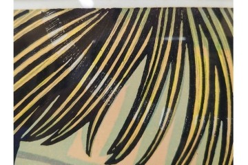 真作　サイン入り　1986年池田修三作　「あかいとり」　木版画　(R-084963)