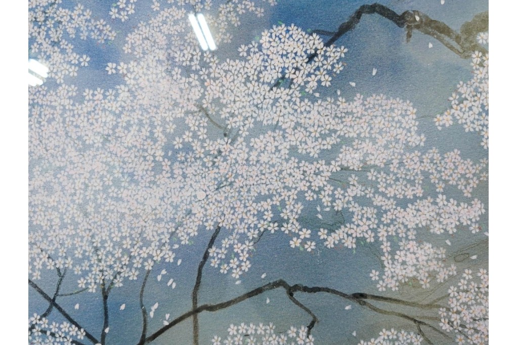 真作　サイン入り　中島千波　172/200　「醍醐の桜」　幻想的な情景が広がるジクレー版画　作品証明書付き　(R-084965)