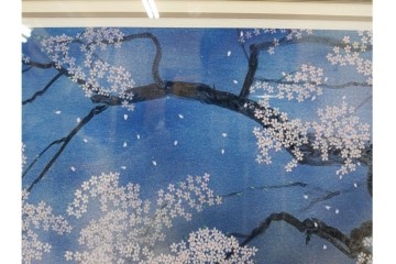 真作　サイン入り　中島千波　172/200　「醍醐の桜」　幻想的な情景が広がるジクレー版画　作品証明書付き　(R-084965)