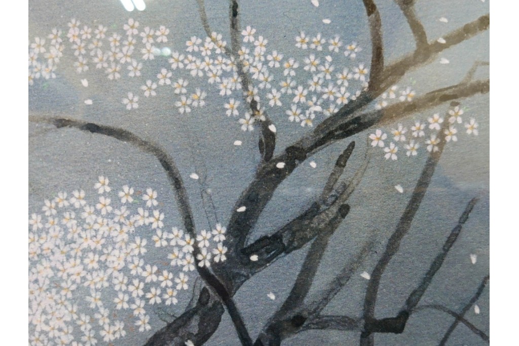 真作　サイン入り　中島千波　172/200　「醍醐の桜」　幻想的な情景が広がるジクレー版画　作品証明書付き　(R-084965)