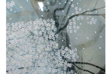 真作　サイン入り　中島千波　172/200　「醍醐の桜」　幻想的な情景が広がるジクレー版画　作品証明書付き　(R-084965)