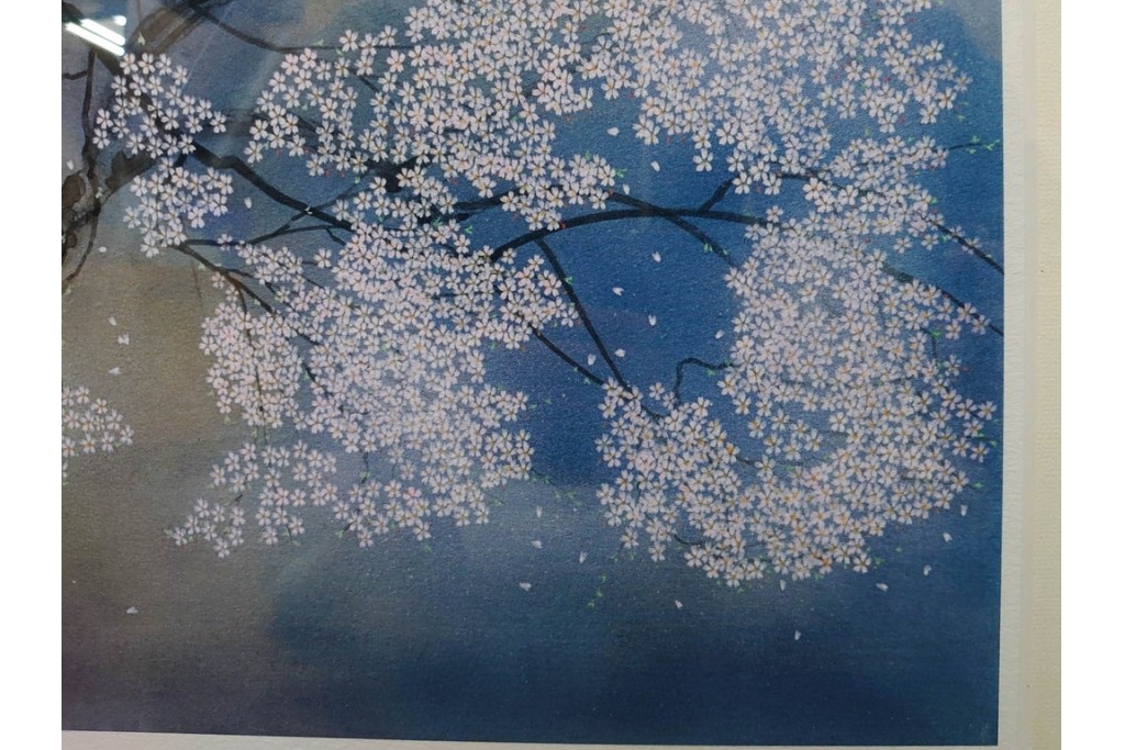 真作　サイン入り　中島千波　172/200　「醍醐の桜」　幻想的な情景が広がるジクレー版画　作品証明書付き　(R-084965)