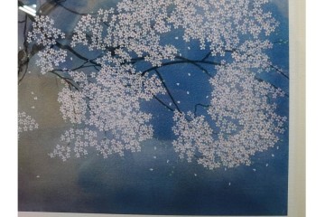 真作　サイン入り　中島千波　172/200　「醍醐の桜」　幻想的な情景が広がるジクレー版画　作品証明書付き　(R-084965)