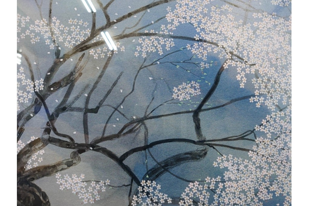 真作　サイン入り　中島千波　172/200　「醍醐の桜」　幻想的な情景が広がるジクレー版画　作品証明書付き　(R-084965)