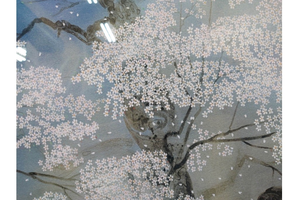 真作　サイン入り　中島千波　172/200　「醍醐の桜」　幻想的な情景が広がるジクレー版画　作品証明書付き　(R-084965)