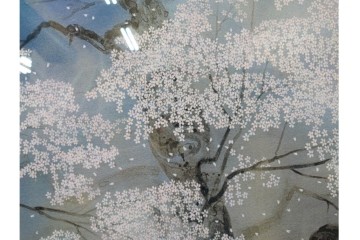 真作　サイン入り　中島千波　172/200　「醍醐の桜」　幻想的な情景が広がるジクレー版画　作品証明書付き　(R-084965)