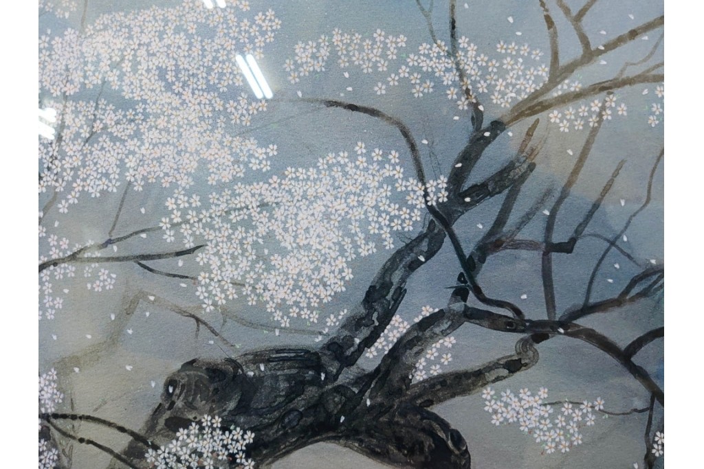 真作　サイン入り　中島千波　172/200　「醍醐の桜」　幻想的な情景が広がるジクレー版画　作品証明書付き　(R-084965)