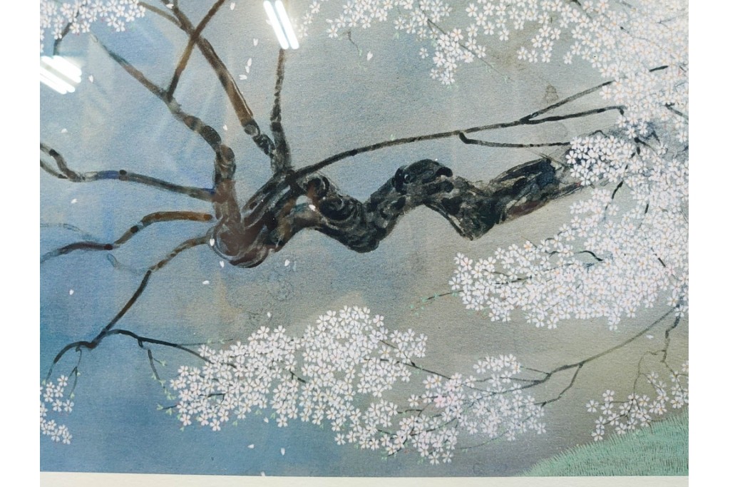 真作　サイン入り　中島千波　172/200　「醍醐の桜」　幻想的な情景が広がるジクレー版画　作品証明書付き　(R-084965)