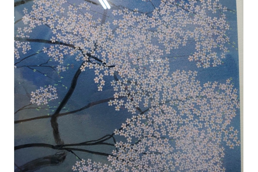 真作　サイン入り　中島千波　172/200　「醍醐の桜」　幻想的な情景が広がるジクレー版画　作品証明書付き　(R-084965)