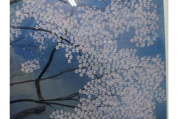真作　サイン入り　中島千波　172/200　「醍醐の桜」　幻想的な情景が広がるジクレー版画　作品証明書付き　(R-084965)