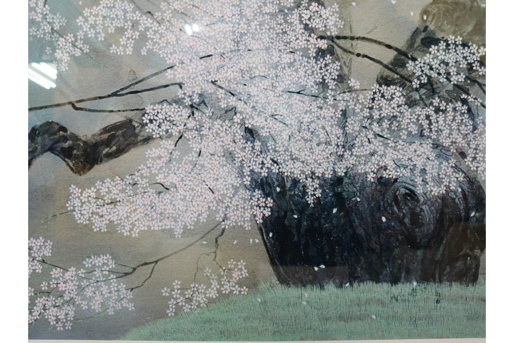 真作　サイン入り　中島千波　172/200　「醍醐の桜」　幻想的な情景が広がるジクレー版画　作品証明書付き　(R-084965)