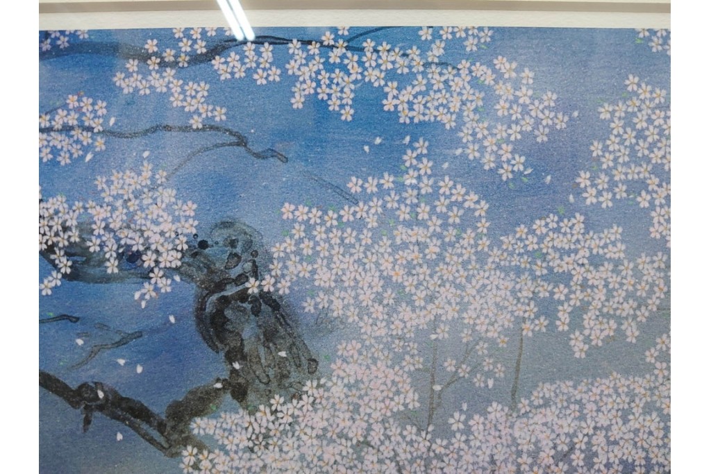 真作　サイン入り　中島千波　172/200　「醍醐の桜」　幻想的な情景が広がるジクレー版画　作品証明書付き　(R-084965)