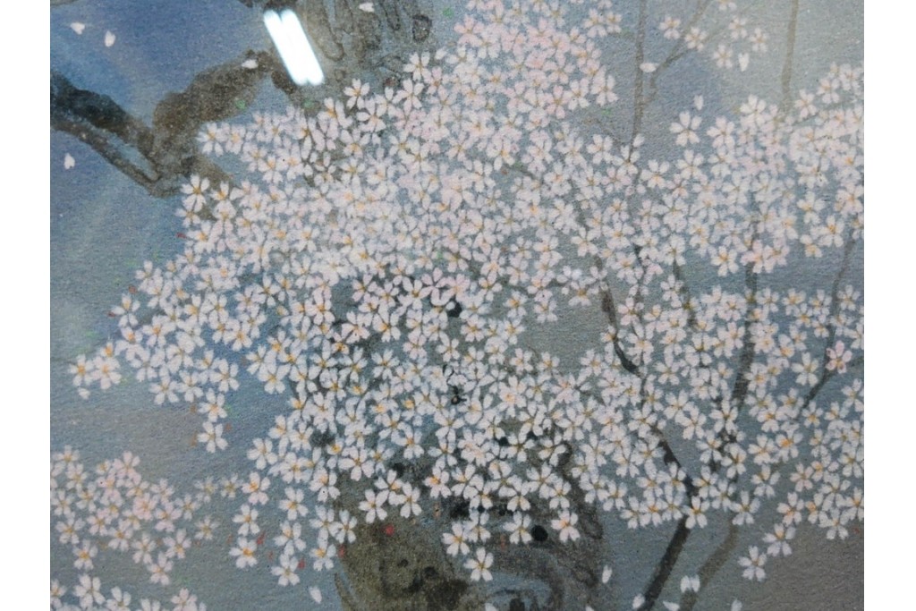 真作　サイン入り　中島千波　172/200　「醍醐の桜」　幻想的な情景が広がるジクレー版画　作品証明書付き　(R-084965)