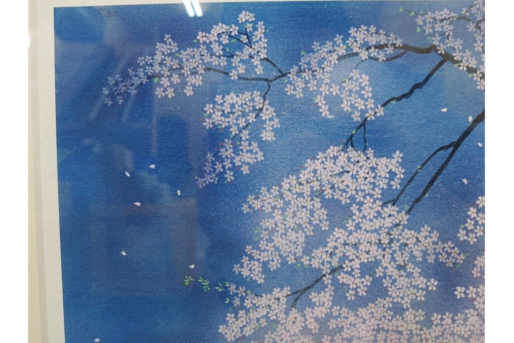 真作　サイン入り　中島千波　172/200　「醍醐の桜」　幻想的な情景が広がるジクレー版画　作品証明書付き　(R-084965)