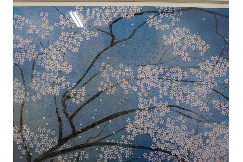 真作　サイン入り　中島千波　172/200　「醍醐の桜」　幻想的な情景が広がるジクレー版画　作品証明書付き　(R-084965)