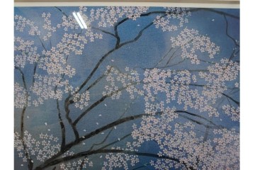 真作　サイン入り　中島千波　172/200　「醍醐の桜」　幻想的な情景が広がるジクレー版画　作品証明書付き　(R-084965)