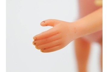 当時物　TAKARA(タカラ)　へそあり・ドットあり・両腕両足連動の初代リカちゃん人形　(R-084966)　