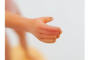 当時物　TAKARA(タカラ)　へそあり・ドットあり・両腕両足連動の初代リカちゃん人形　(R-084966)　