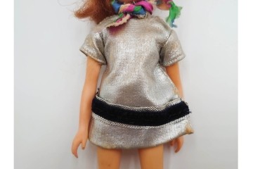 当時物　TAKARA(タカラ)　へそあり・ドットあり・両腕両足連動の初代リカちゃん人形　(R-084966)　