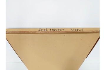 真作　サイン入り　1956年スタンリー・ウィリアム・ヘイター(Stanley William Hayter)作　42/50　「Icarus(イカロス)」　力強い線が印象的な銅版画　外箱付き　(R-084967)