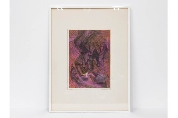 真作　サイン入り　1956年スタンリー・ウィリアム・ヘイター(Stanley William Hayter)作　42/50　「Icarus(イカロス)」　力強い線が印象的な銅版画　外箱付き　(R-084967)