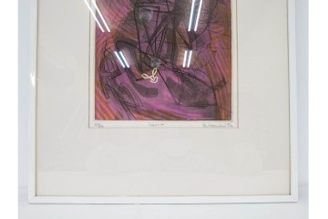 真作　サイン入り　1956年スタンリー・ウィリアム・ヘイター(Stanley William Hayter)作　42/50　「Icarus(イカロス)」　力強い線が印象的な銅版画　外箱付き　(R-084967)