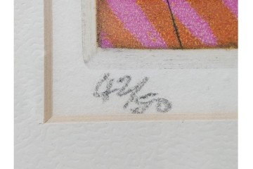 真作　サイン入り　1956年スタンリー・ウィリアム・ヘイター(Stanley William Hayter)作　42/50　「Icarus(イカロス)」　力強い線が印象的な銅版画　外箱付き　(R-084967)