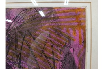 真作　サイン入り　1956年スタンリー・ウィリアム・ヘイター(Stanley William Hayter)作　42/50　「Icarus(イカロス)」　力強い線が印象的な銅版画　外箱付き　(R-084967)