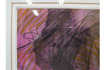 真作　サイン入り　1956年スタンリー・ウィリアム・ヘイター(Stanley William Hayter)作　42/50　「Icarus(イカロス)」　力強い線が印象的な銅版画　外箱付き　(R-084967)