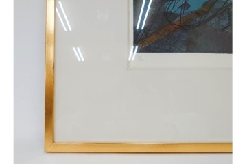 真作　サイン入り　スタンリー・ウィリアム・ヘイター(Stanley William Hayter)　19/50　「Ceyx(ケユクス)」　豊かな色彩と動きが際立つ銅版画　外箱付き　(R-084968)