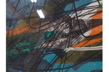 真作　サイン入り　スタンリー・ウィリアム・ヘイター(Stanley William Hayter)　19/50　「Ceyx(ケユクス)」　豊かな色彩と動きが際立つ銅版画　外箱付き　(R-084968)