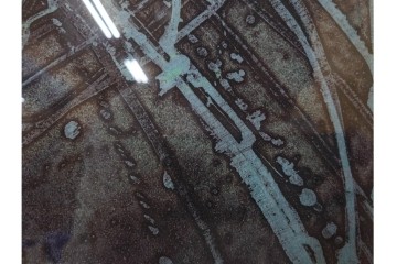 真作　1958年作　サイン入り　スタンリー・ウィリアム・ヘイター(Stanley William Hayter)　「Meduse(メデュース)」　重なり合う線描と色彩表現が印象的な銅版画　外箱付き　(R-084969)