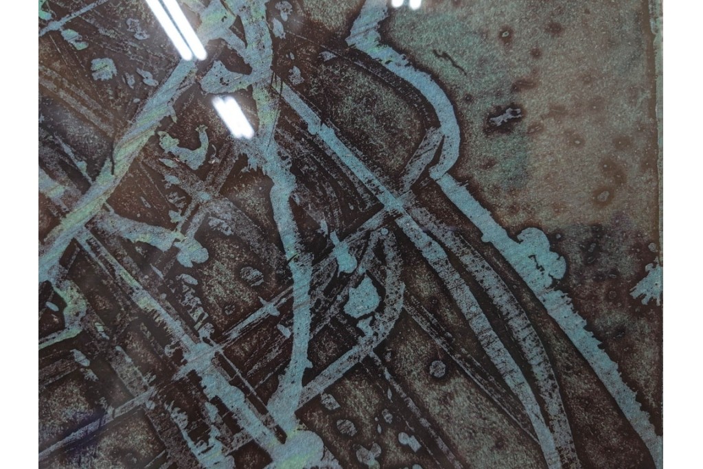 真作　1958年作　サイン入り　スタンリー・ウィリアム・ヘイター(Stanley William Hayter)　「Meduse(メデュース)」　重なり合う線描と色彩表現が印象的な銅版画　外箱付き　(R-084969)