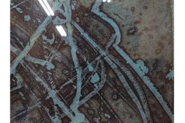 真作　1958年作　サイン入り　スタンリー・ウィリアム・ヘイター(Stanley William Hayter)　「Meduse(メデュース)」　重なり合う線描と色彩表現が印象的な銅版画　外箱付き　(R-084969)